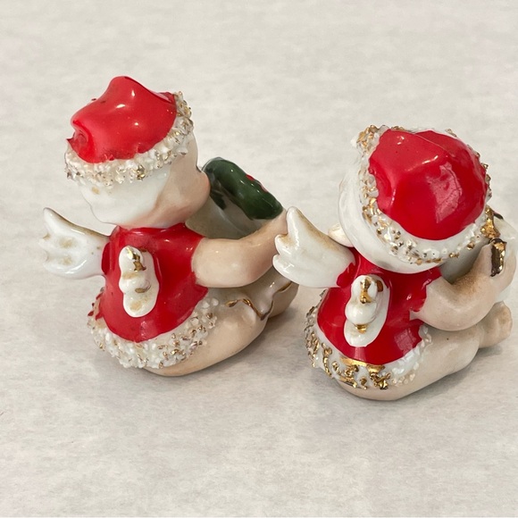 Vintage Spaghetti Santa Planter Figurine & Cherub Baby Angels Christmas - Picture 11 of 15